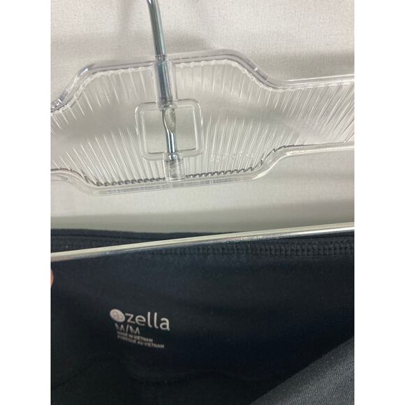 Zella Mesh Cutout Black Crop leggings Size Medium - Picture 3 of 5